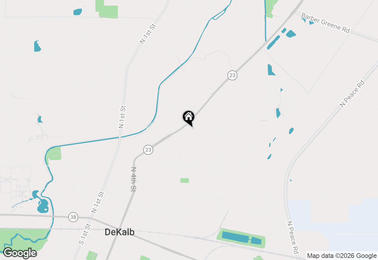 Map of 121 Oak Drive, Dekalb, IL 60115