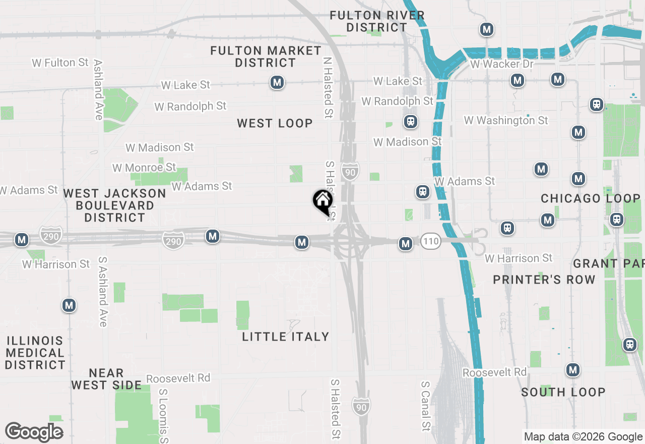 Map of 812 W Van Buren Street #6FG, Chicago, IL 60607