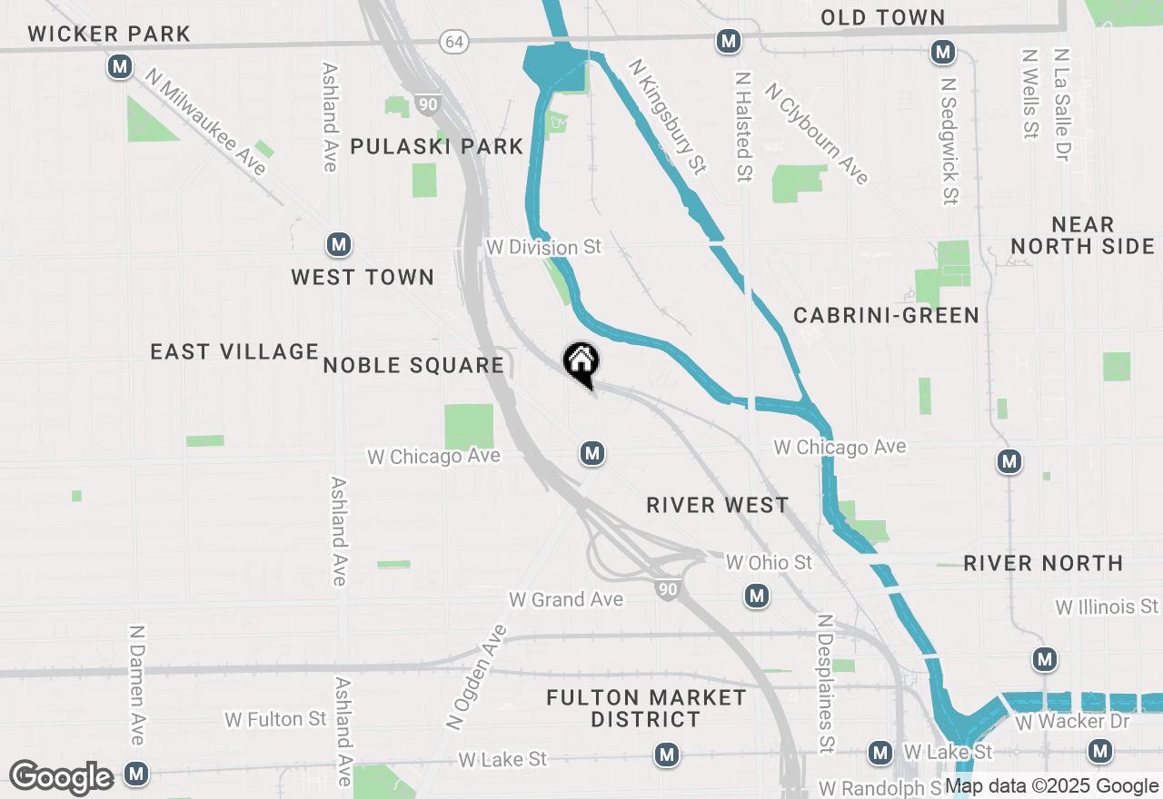 Map of 1113 W Chestnut Street #2W, Chicago, IL 60642
