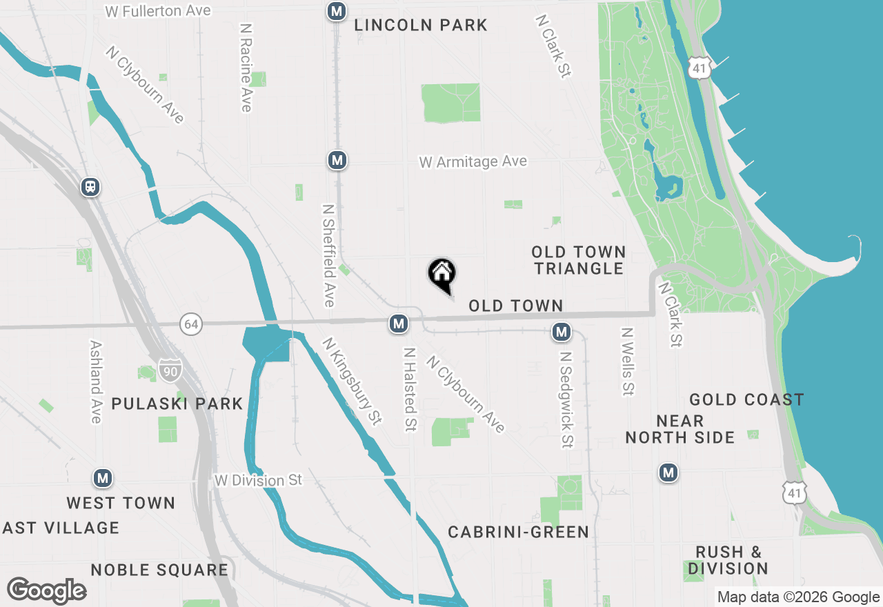 Map of 1622 N Orchard Street #G, Chicago, IL 60614