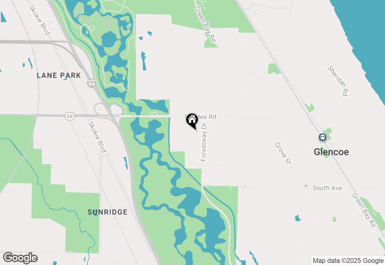 Map of 708 Willow Tree Lane, Glencoe, IL 60022