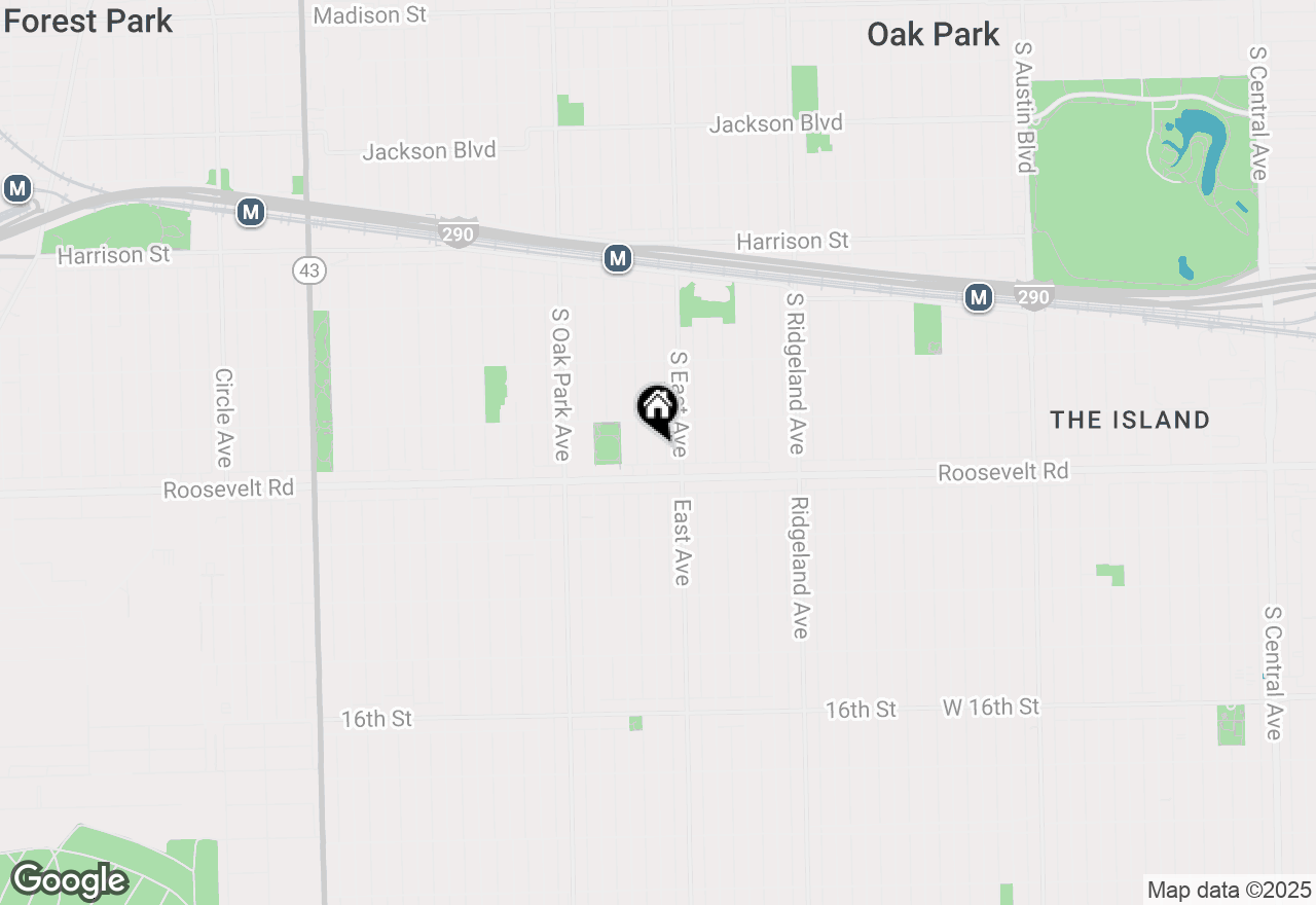 Map of 1174 Clarence Avenue, Oak Park, IL 60304