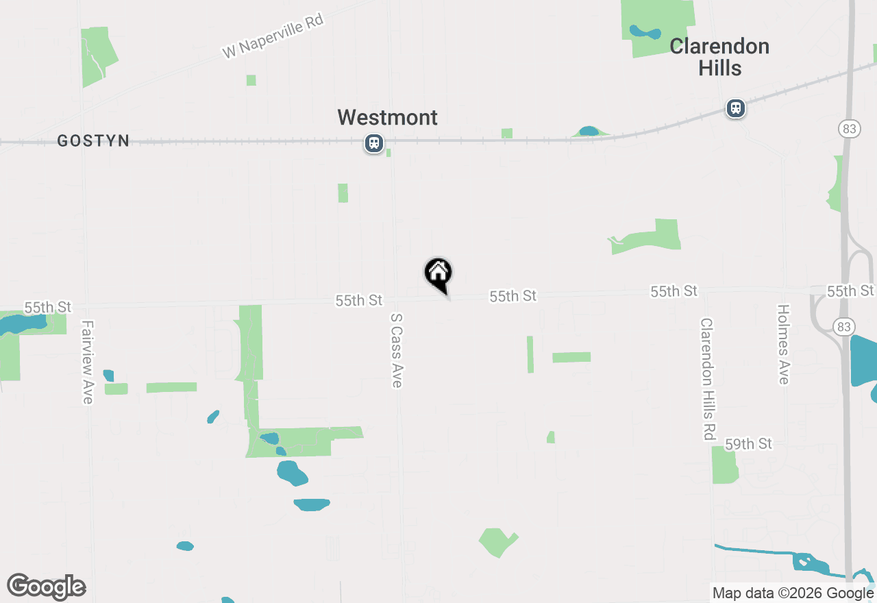 Map of 47 E 55th Street, Westmont, IL 60559