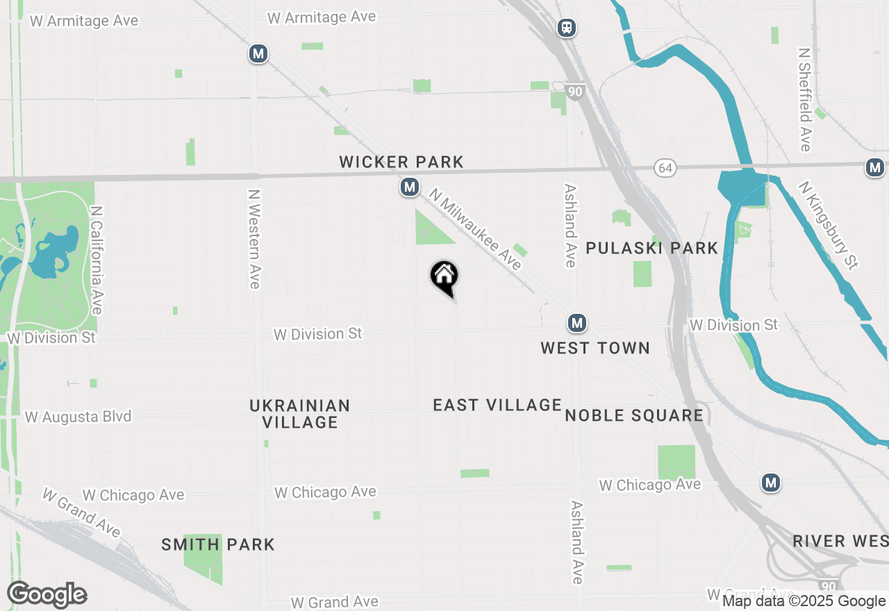 Map of 1914 W Crystal Street #2R, Chicago, IL 60622