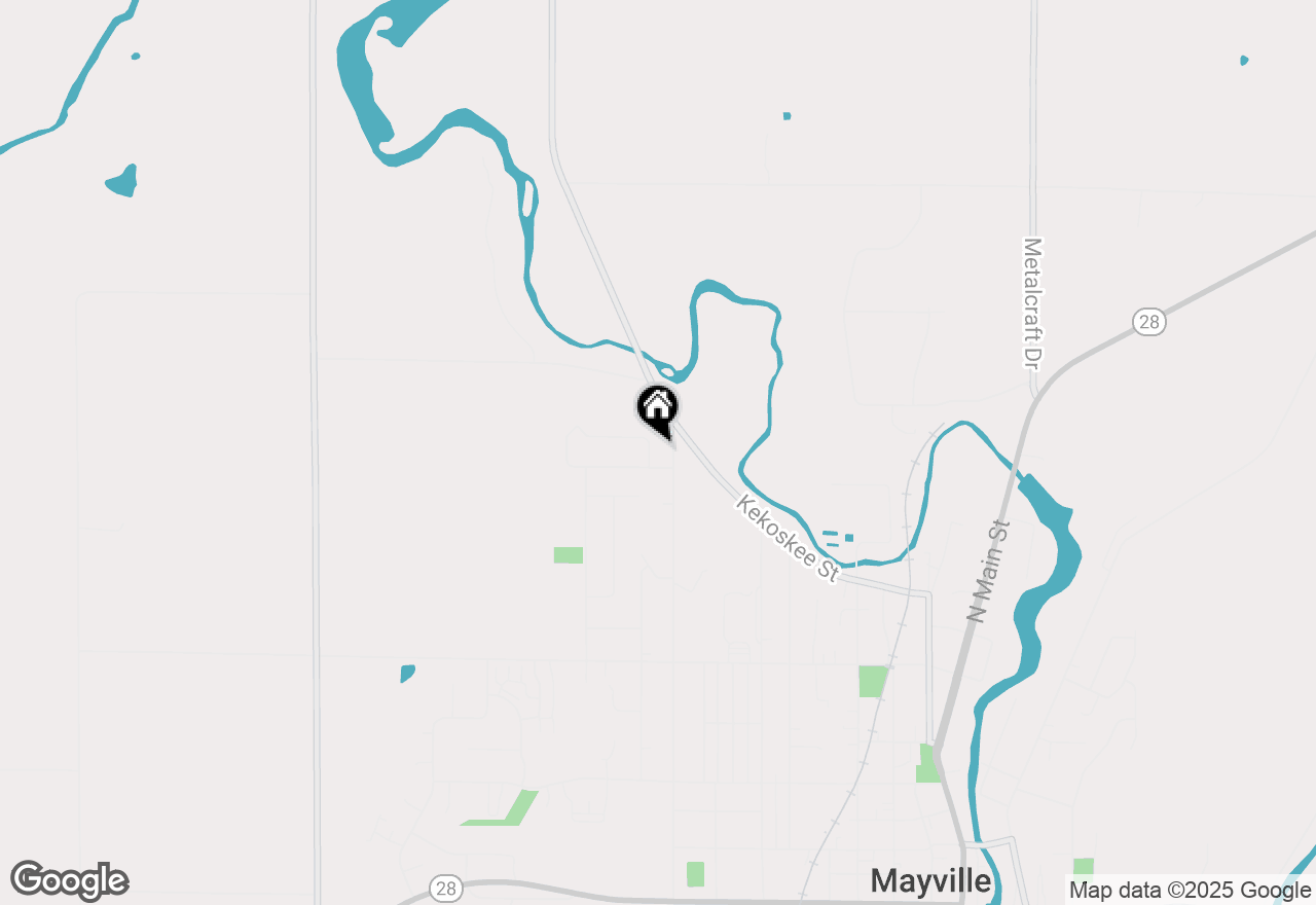 Map of 1072 Crystal Lane, Mayville, WI 53050