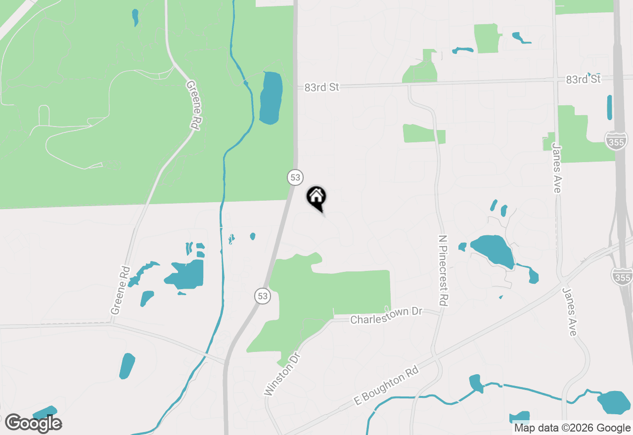 Map of 868 Bonnie Brae Lane, Bolingbrook, IL 60440