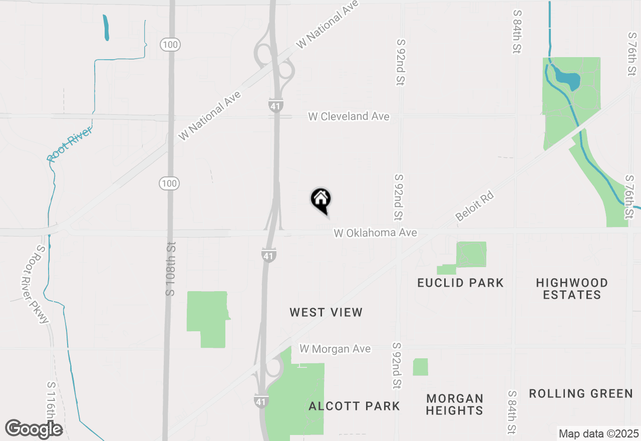 Map of 9721 W Manitoba St, West Allis, WI 53227