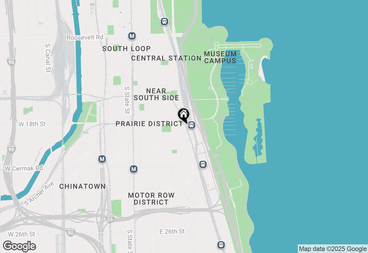 Map of 1841 S Calumet Avenue #1909, Chicago, IL 60616