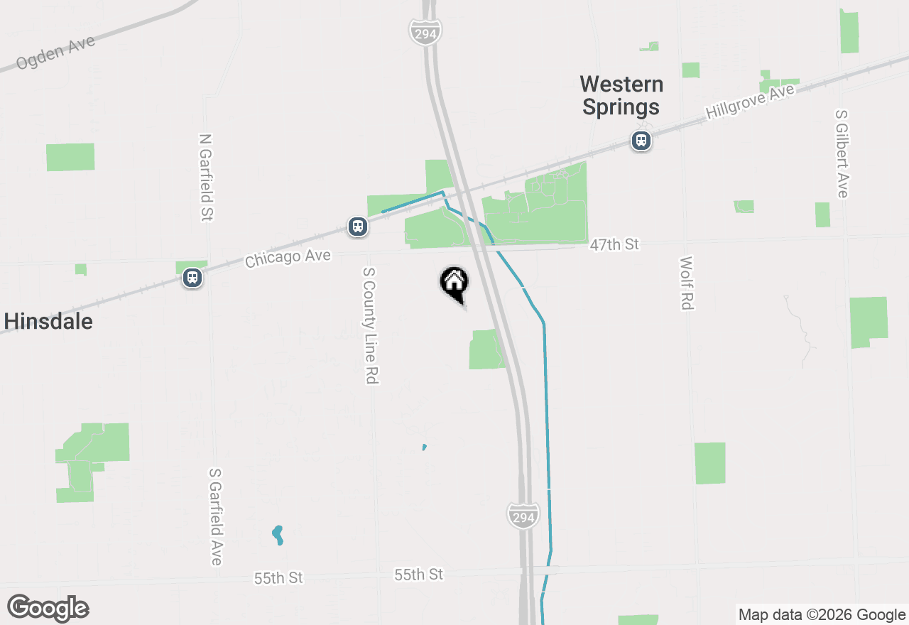 Map of 122 Springlake Avenue, Hinsdale, IL 60521