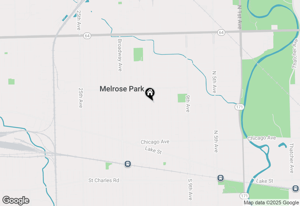 Map of 1219 N 15th Avenue, Melrose Park, IL 60160