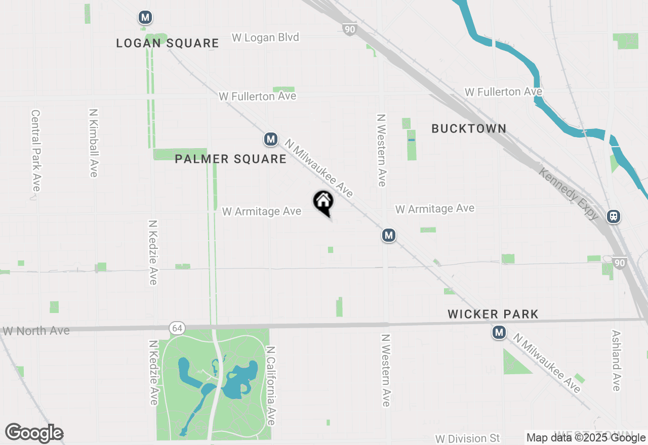 Map of 1934 N Rockwell Street #3F, Chicago, IL 60647