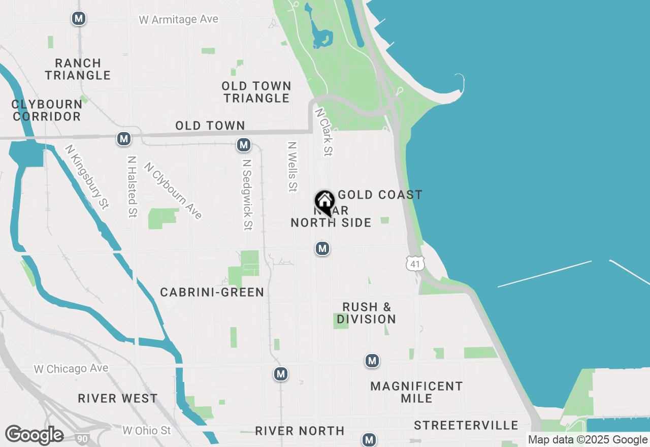 Map of 1255 N Sandburg Terrace #1707, Chicago, IL 60610