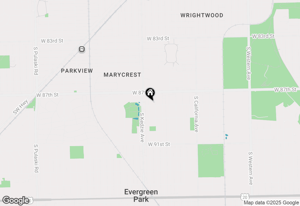 Map of 8753 S Troy Avenue, Evergreen Park, IL 60805