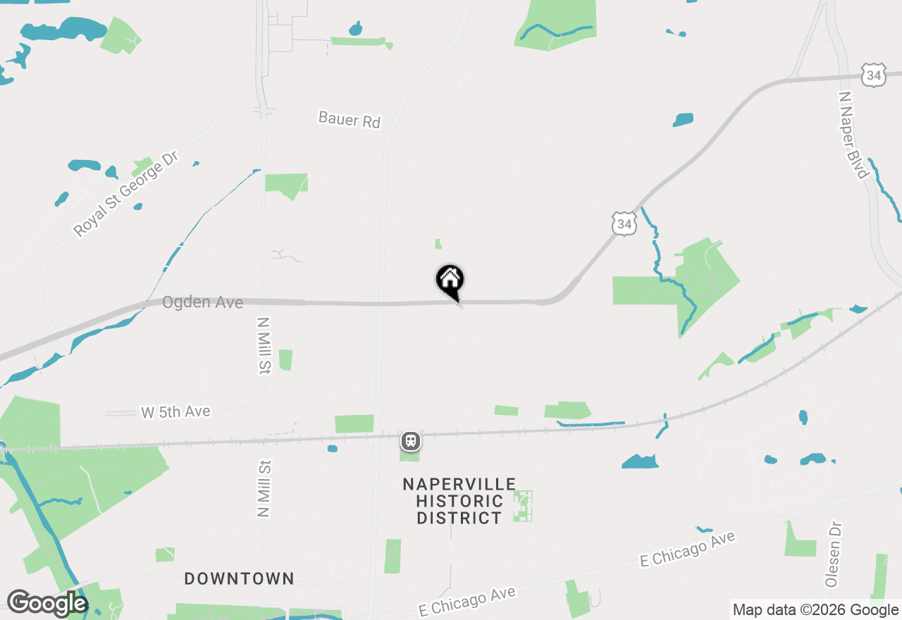 Map of 847 N Brainard Street #1, Naperville, IL 60563