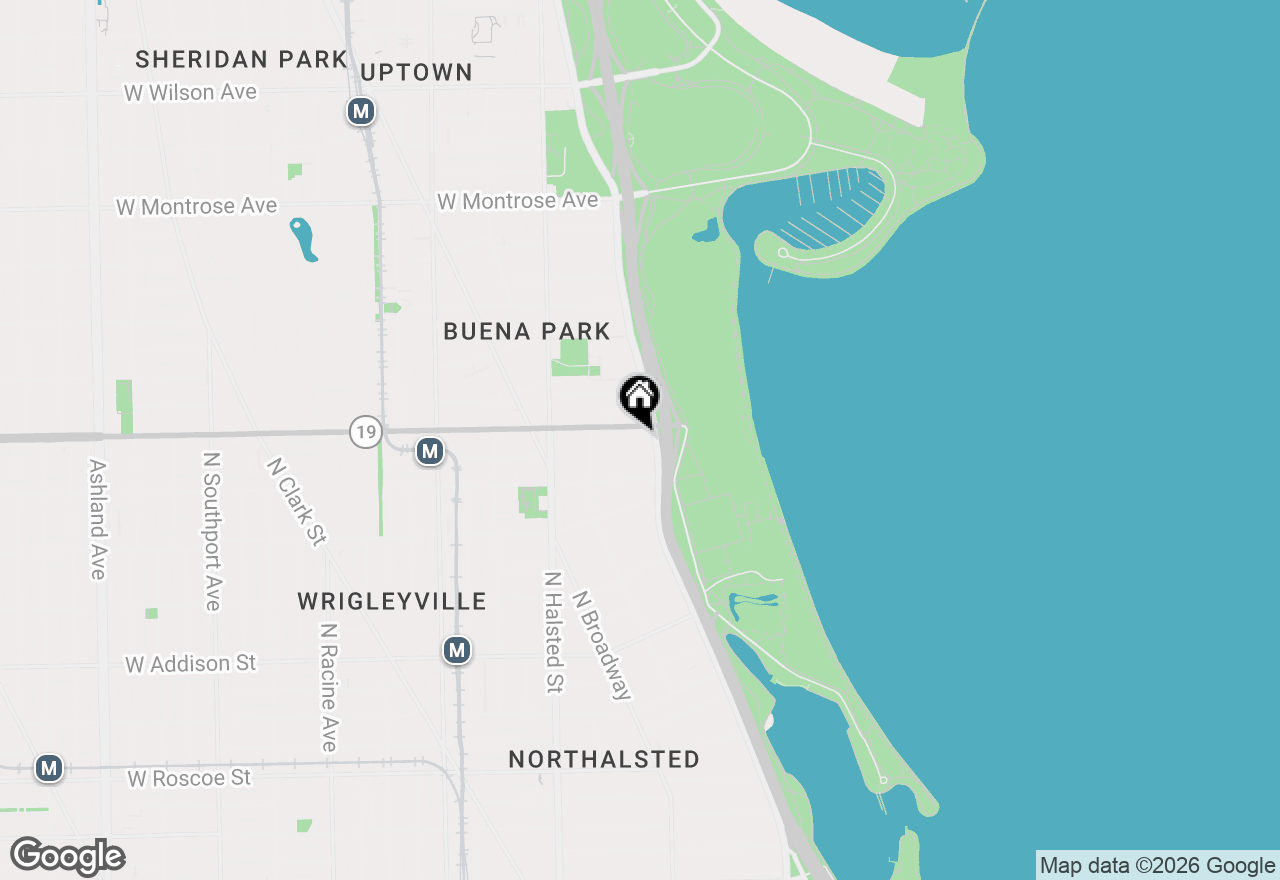 Map of 3950 N Lake Shore Drive #1221, Chicago, IL 60613