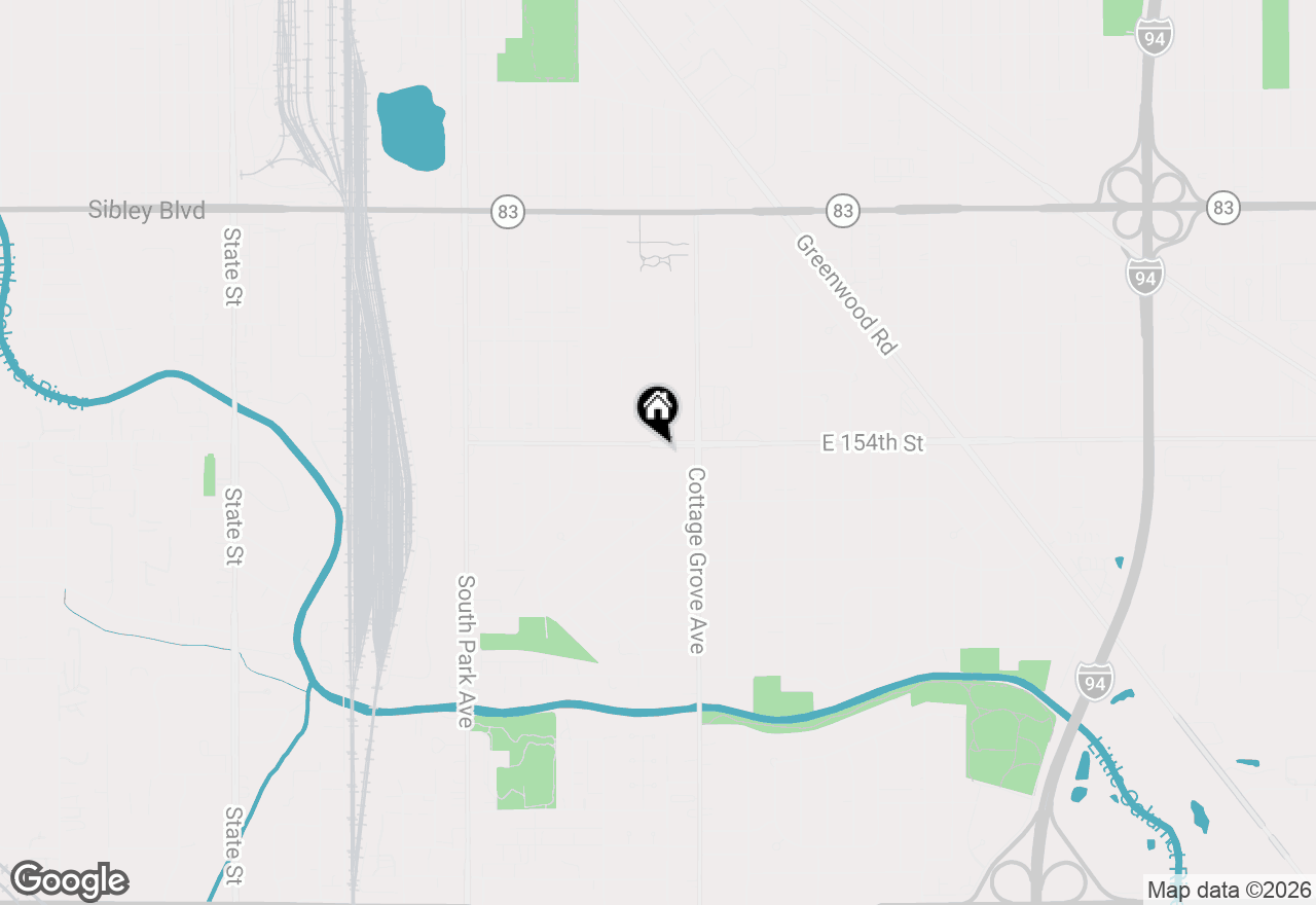 Map of 725 E 154th Street, South Holland, IL 60473