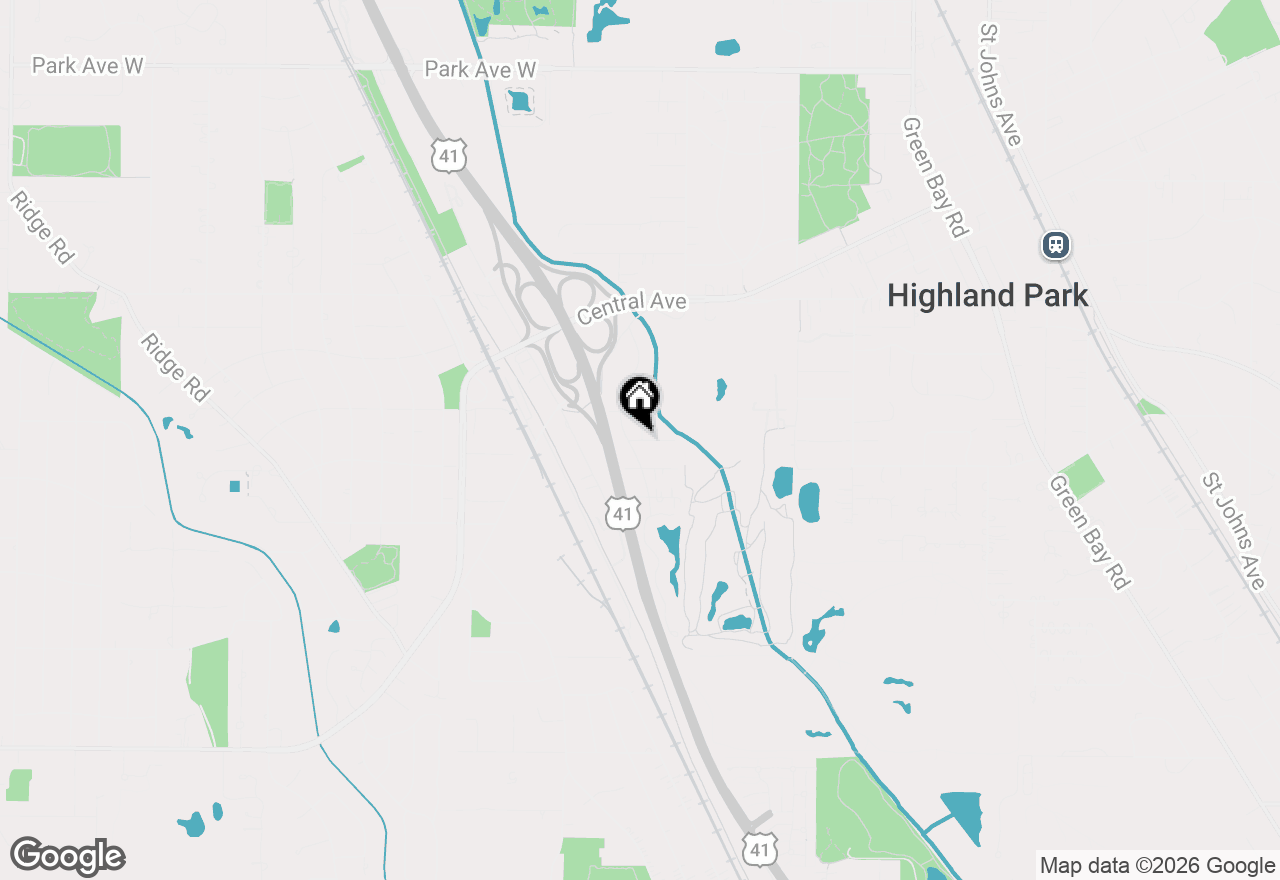 Map of 1353 Golf Avenue, Highland Park, IL 60035