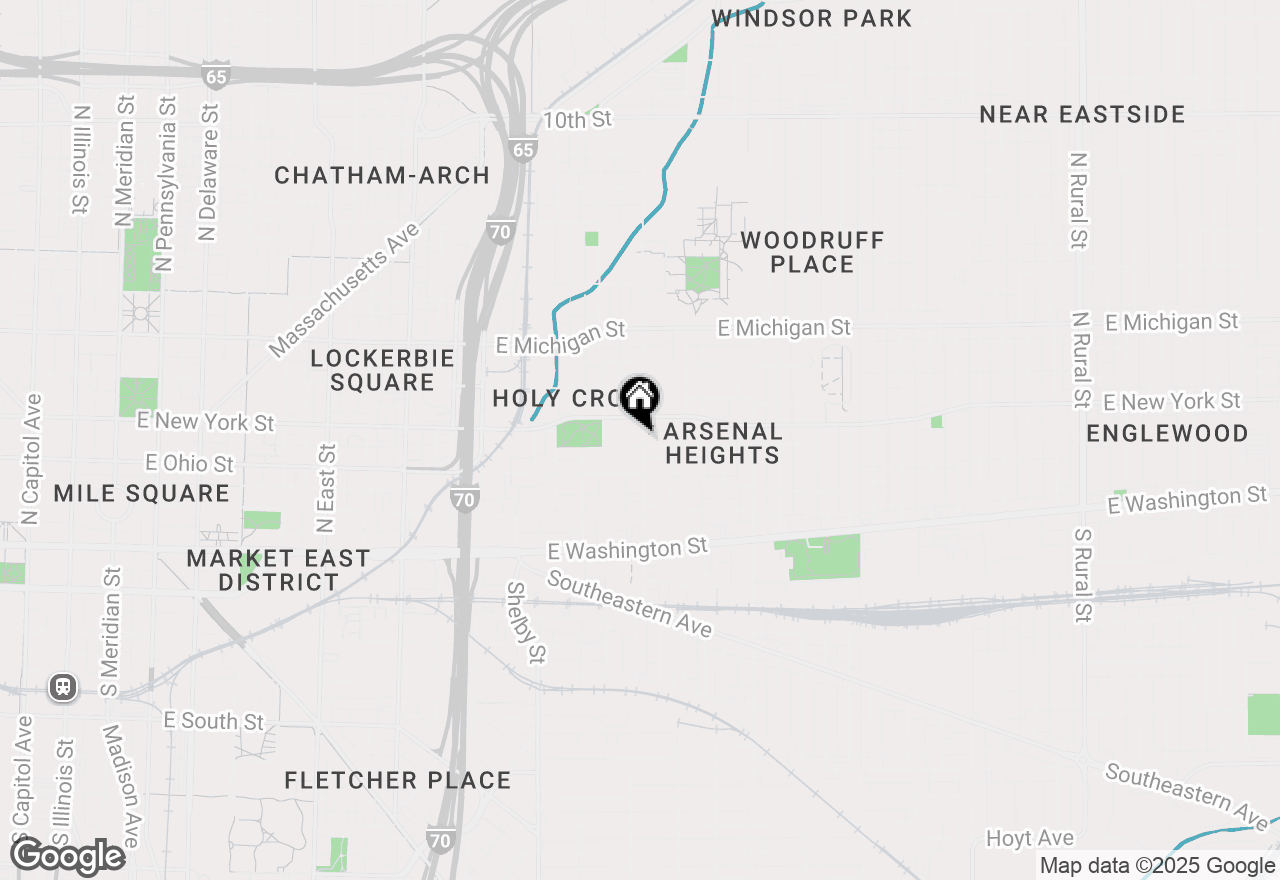 Map of 1330 Marlowe Avenue, Indianapolis, IN 46202