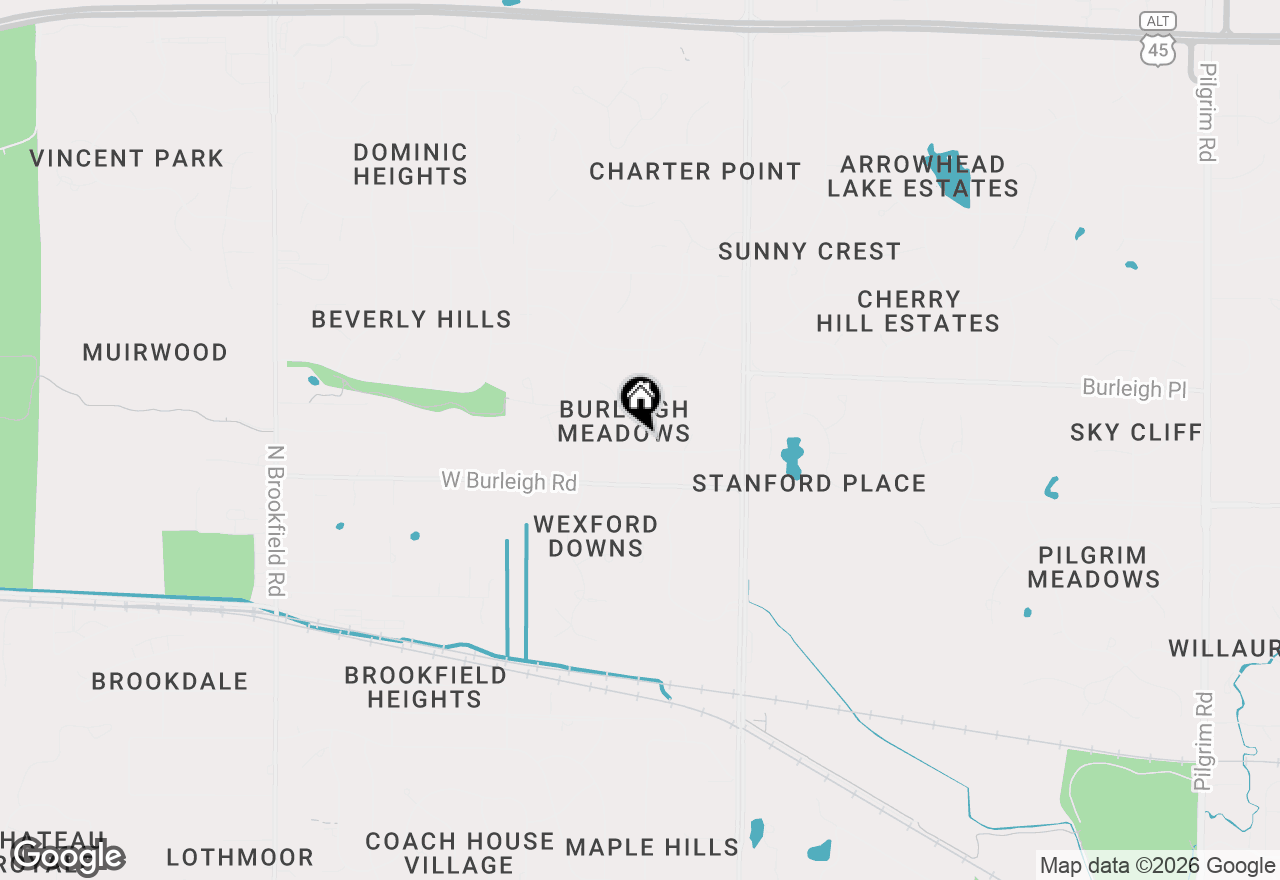 Map of 17550 Brooklawn Dr, Brookfield, WI 53045