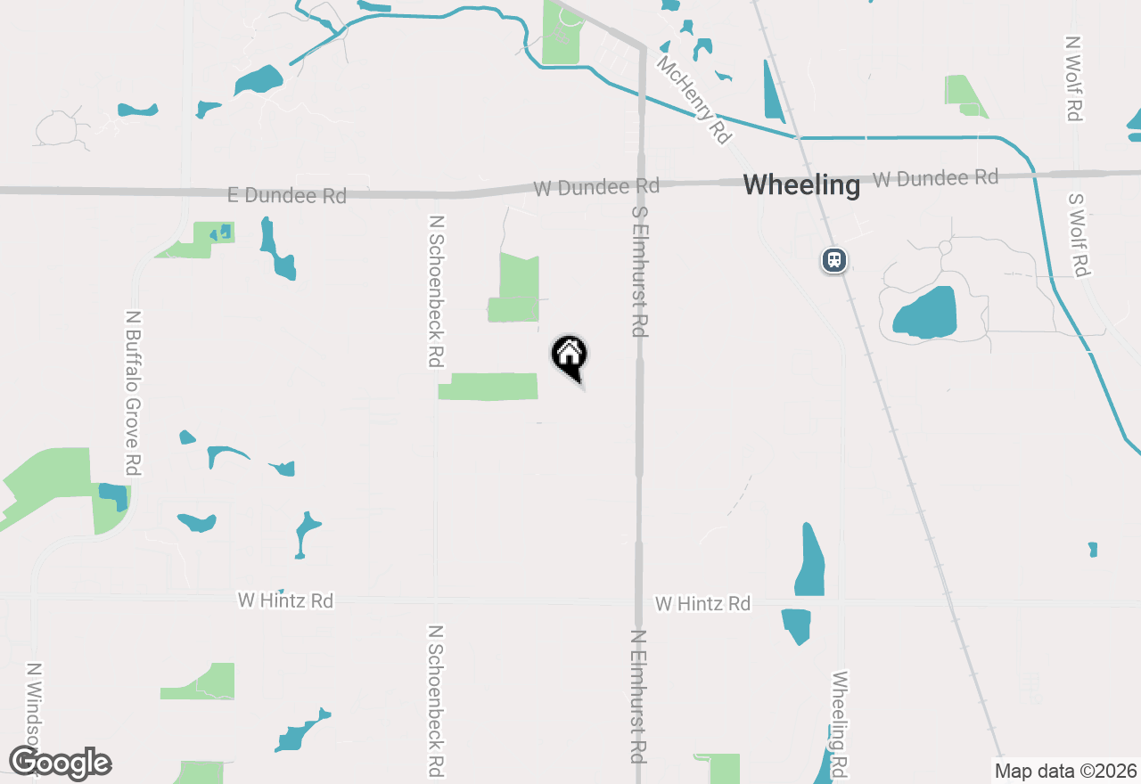 Map of 939 S Fletcher Drive, Wheeling, IL 60090