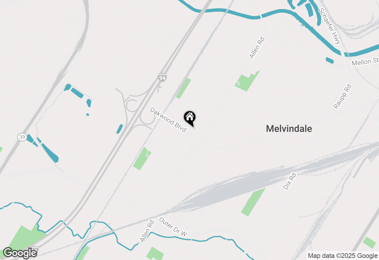 Map of 4140 Oakwood Boulevard, Melvindale, MI 48122