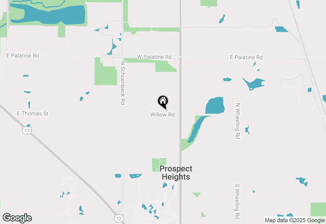 Map of 100 W Willow Road, Prospect Heights, IL 60070
