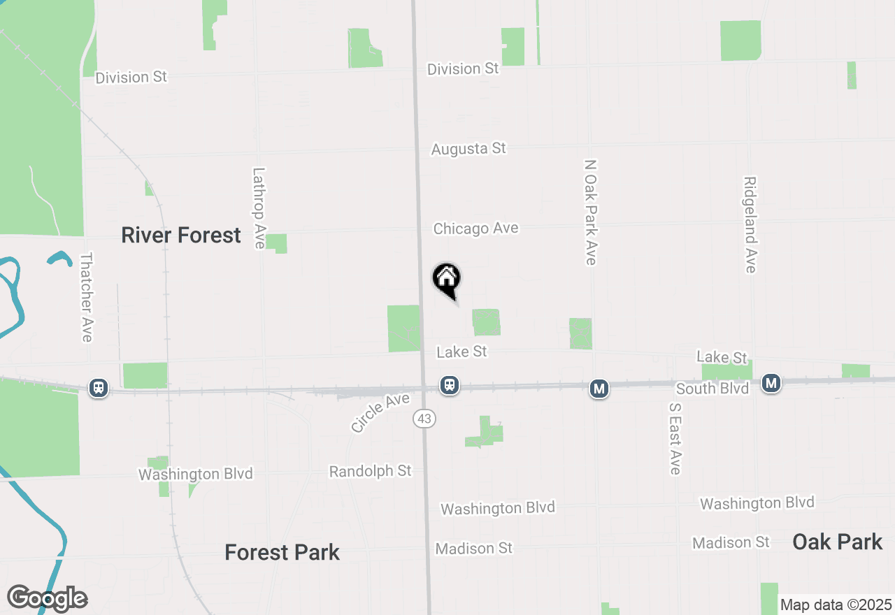 Map of 1118 Ontario Street, Oak Park, IL 60302