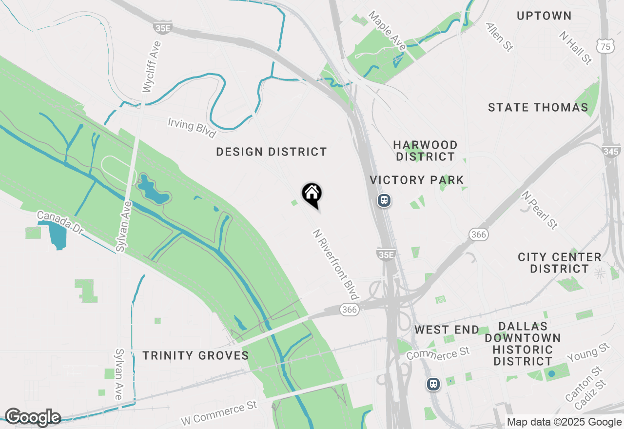 Map of 1208 Riverfront Boulevard, Dallas, TX 75207