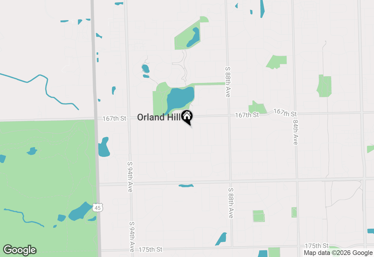 Map of 16753 Hilltop Avenue, Orland Hills, IL 60487