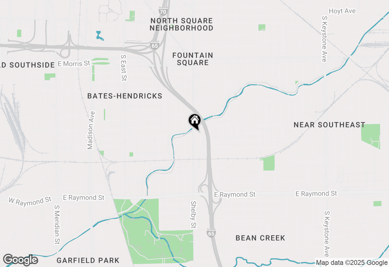 Map of 1733 Shelby Street, Indianapolis, IN 46203