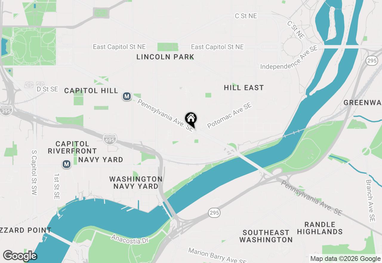 Map of 1391 Pennsylvania Avenue Se #403, Washington, DC 20003