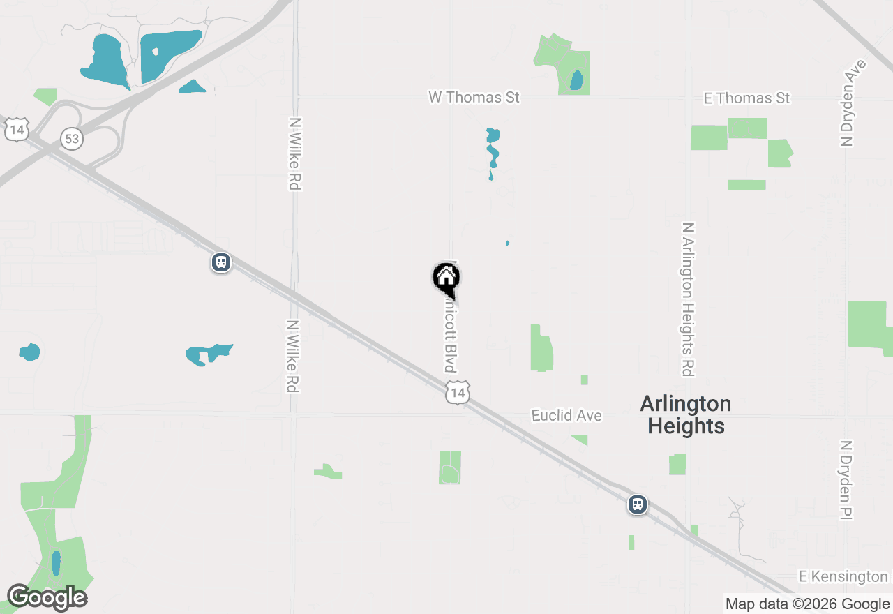 Map of 1010 W Elm Street, Arlington Heights, IL 60004