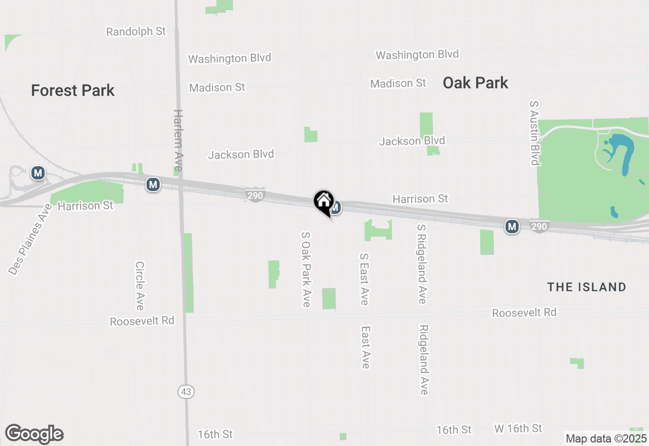 Map of 938 S Euclid Avenue, Oak Park, IL 60304