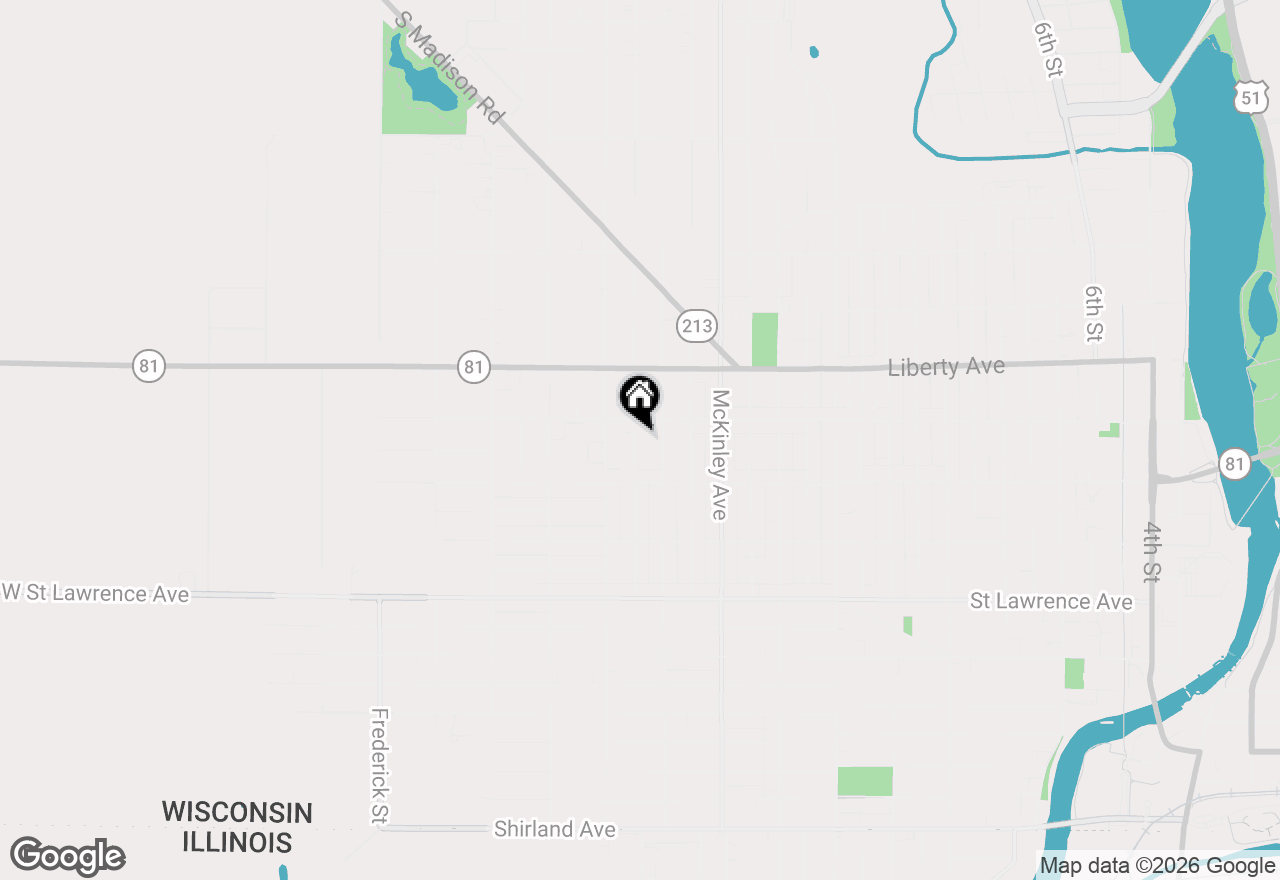Map of 947 Johnson Street, Beloit, WI 53511