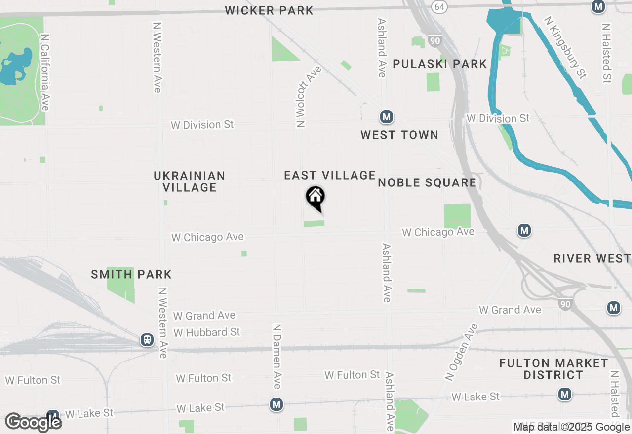 Map of 1832 W Rice Street #1N, Chicago, IL 60622