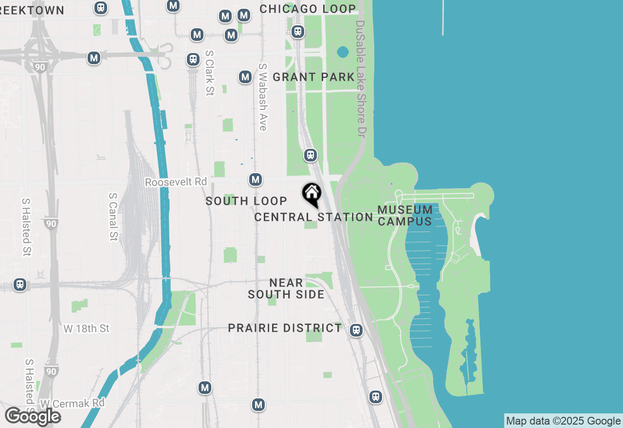 Map of 1322 S Prairie Avenue #1102, Chicago, IL 60605