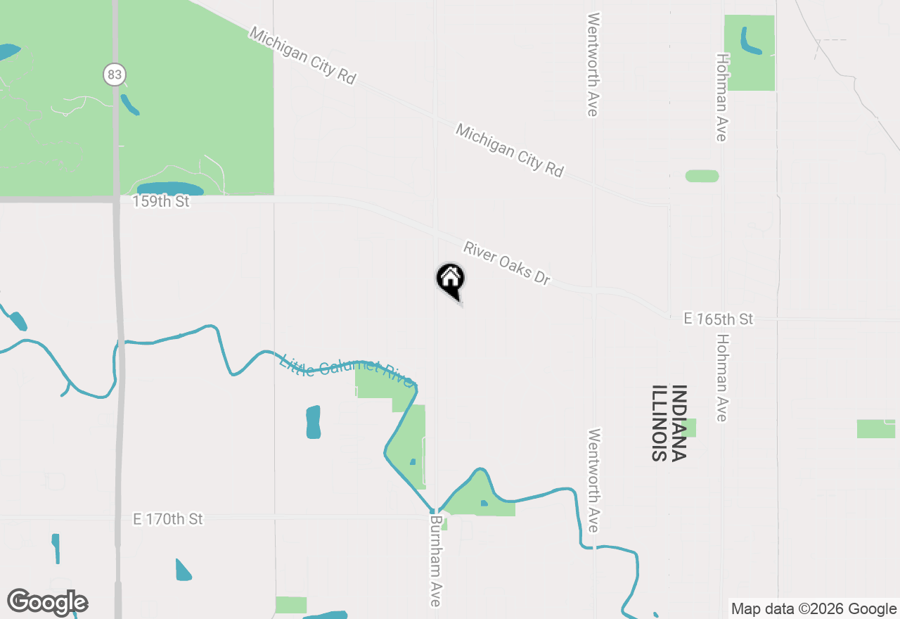 Map of 1336 Hirsch Avenue, Calumet City, IL 60409