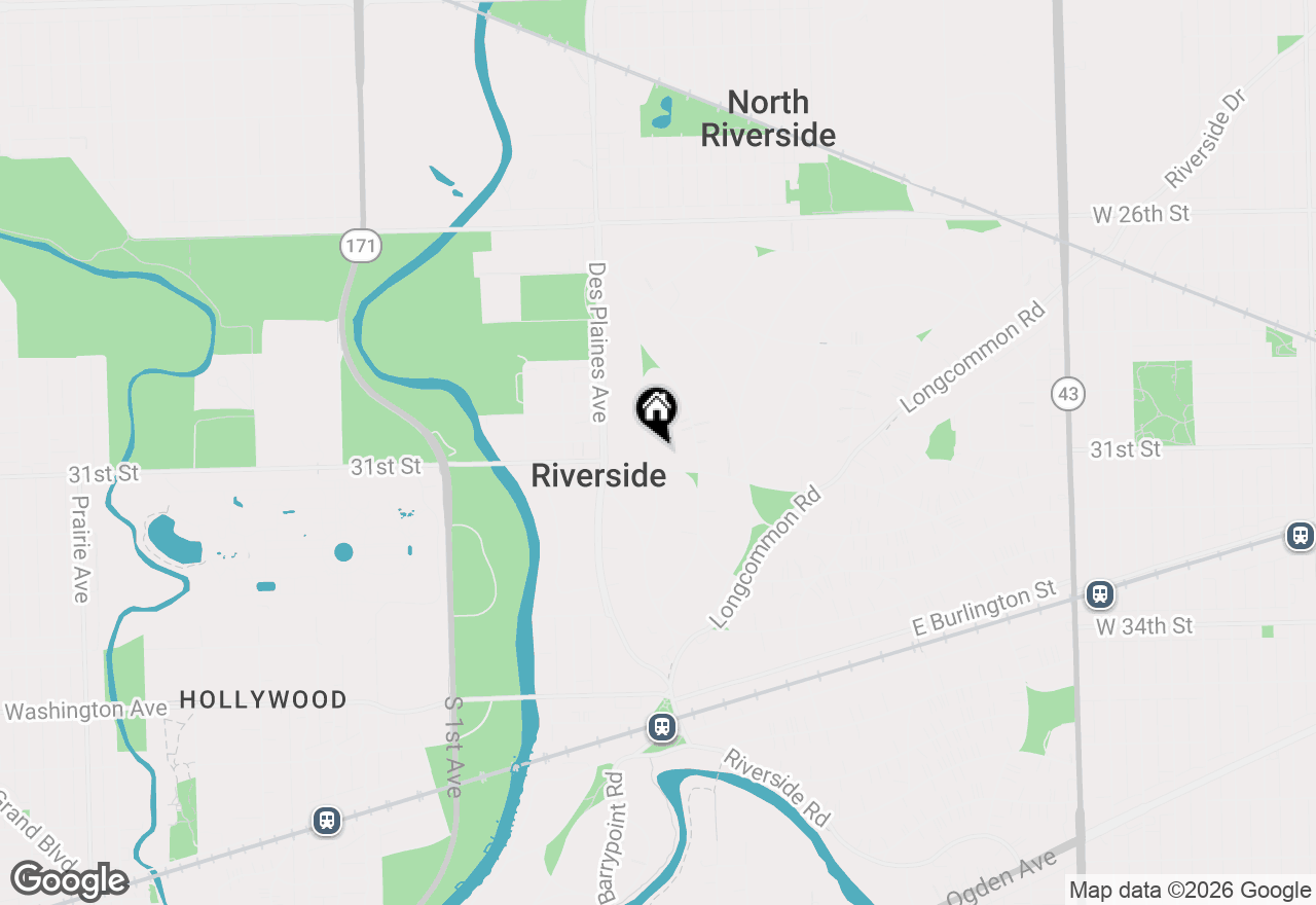Map of 253 Northwood Road, Riverside, IL 60546