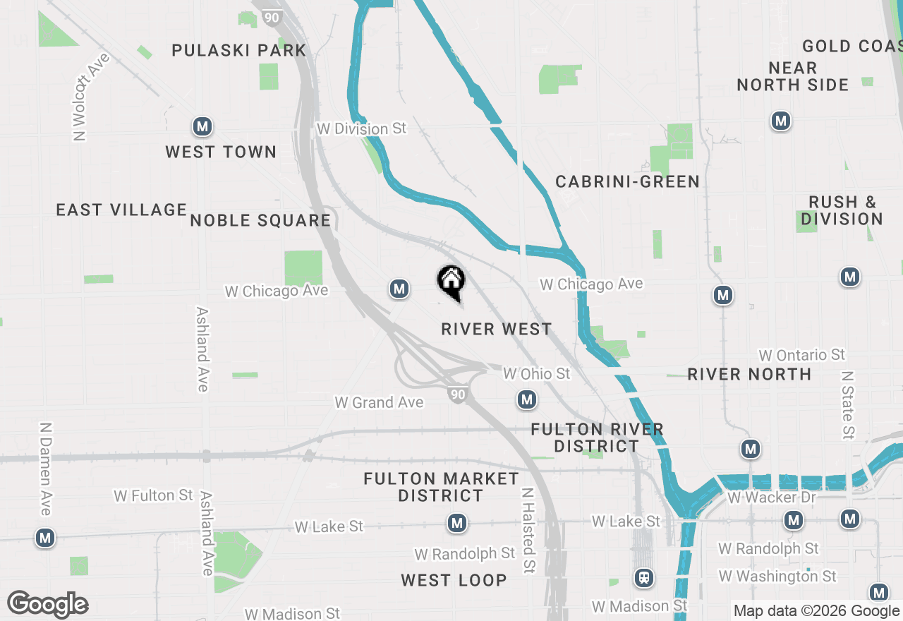 Map of 950 W Huron Street #501, Chicago, IL 60642