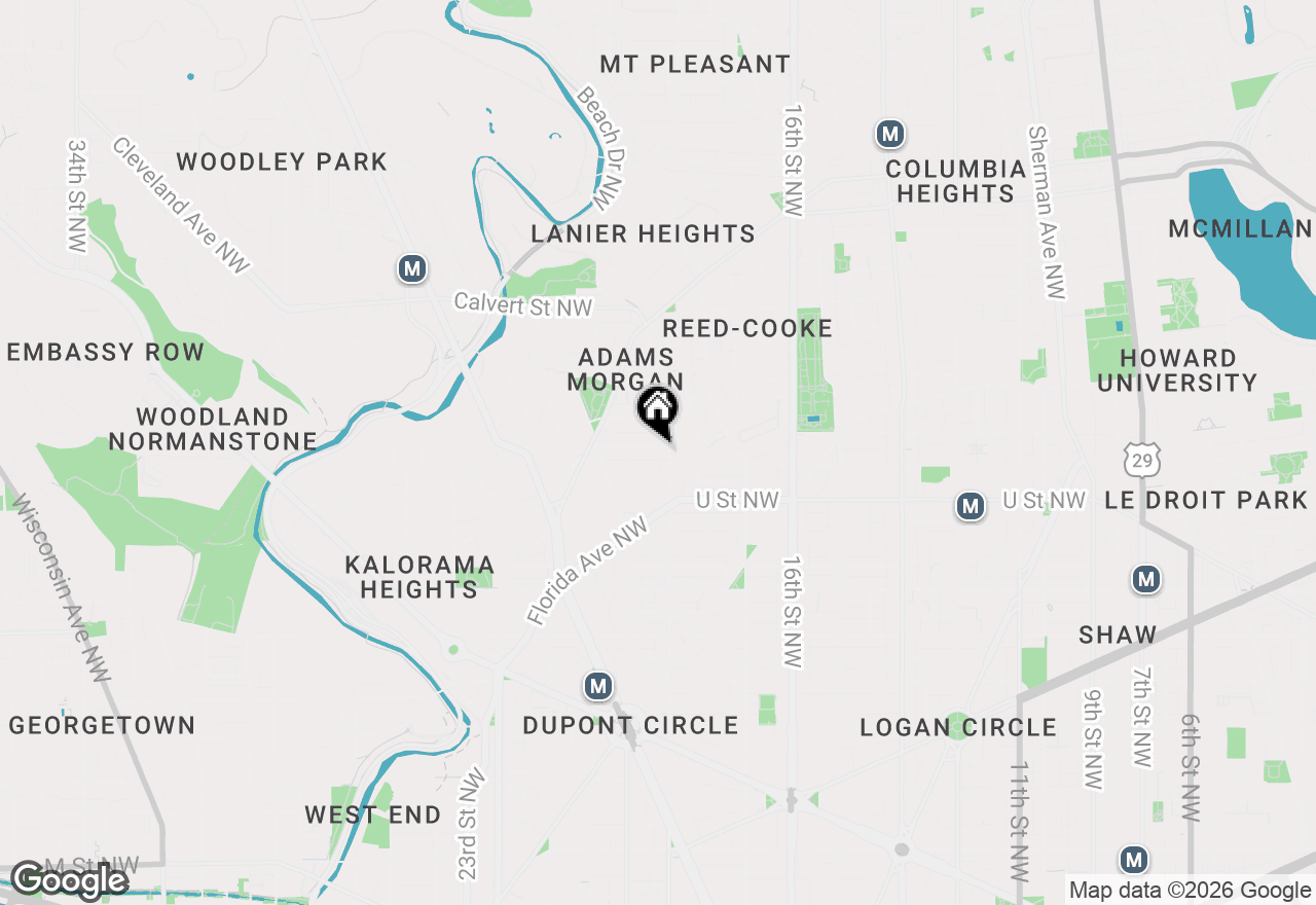 Map of 1804 Wyoming Avenue Nw, Washington, DC 20009