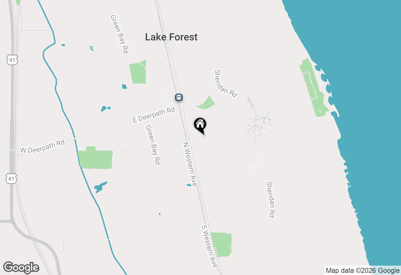 Map of 435 E Illinois Road, Lake Forest, IL 60045
