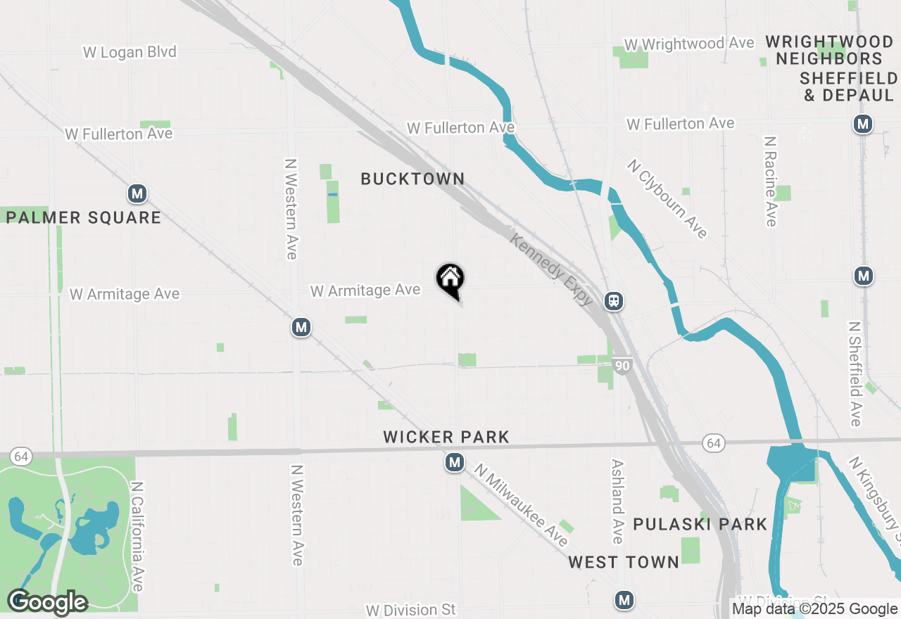 Map of 1930 N Damen Avenue #2F, Chicago, IL 60647