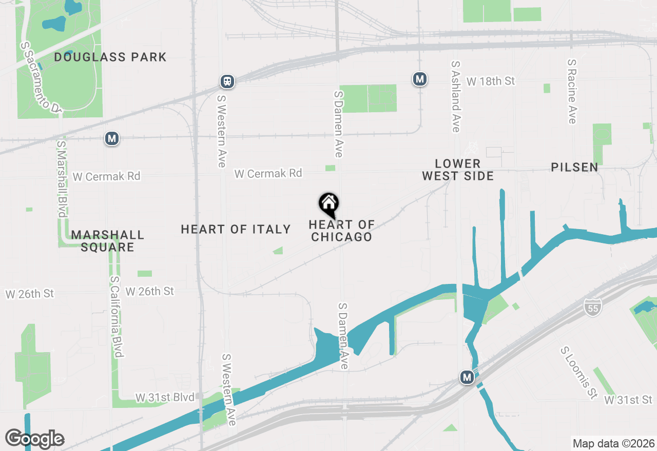 Map of 2029 W Coulter Street #G, Chicago, IL 60608