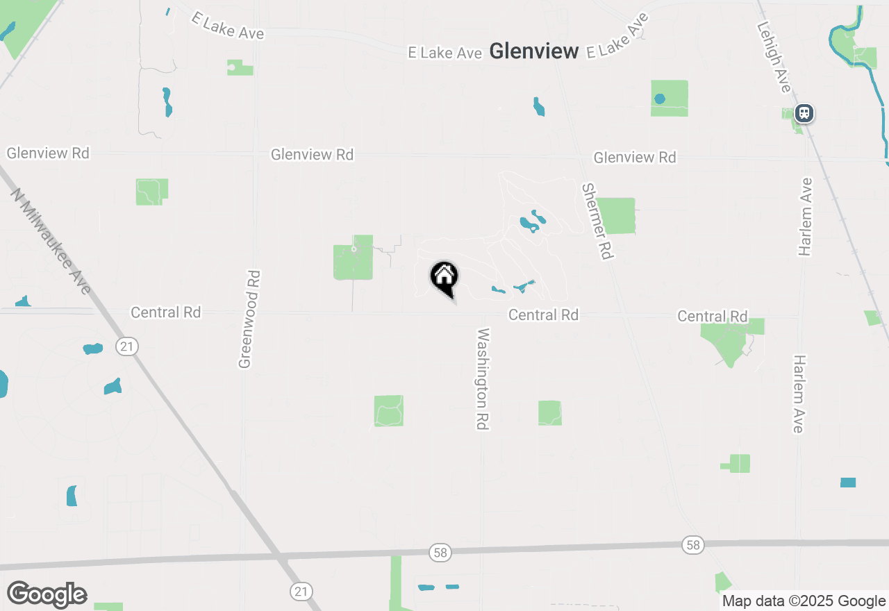 Map of 2804 Central Road, Glenview, IL 60025