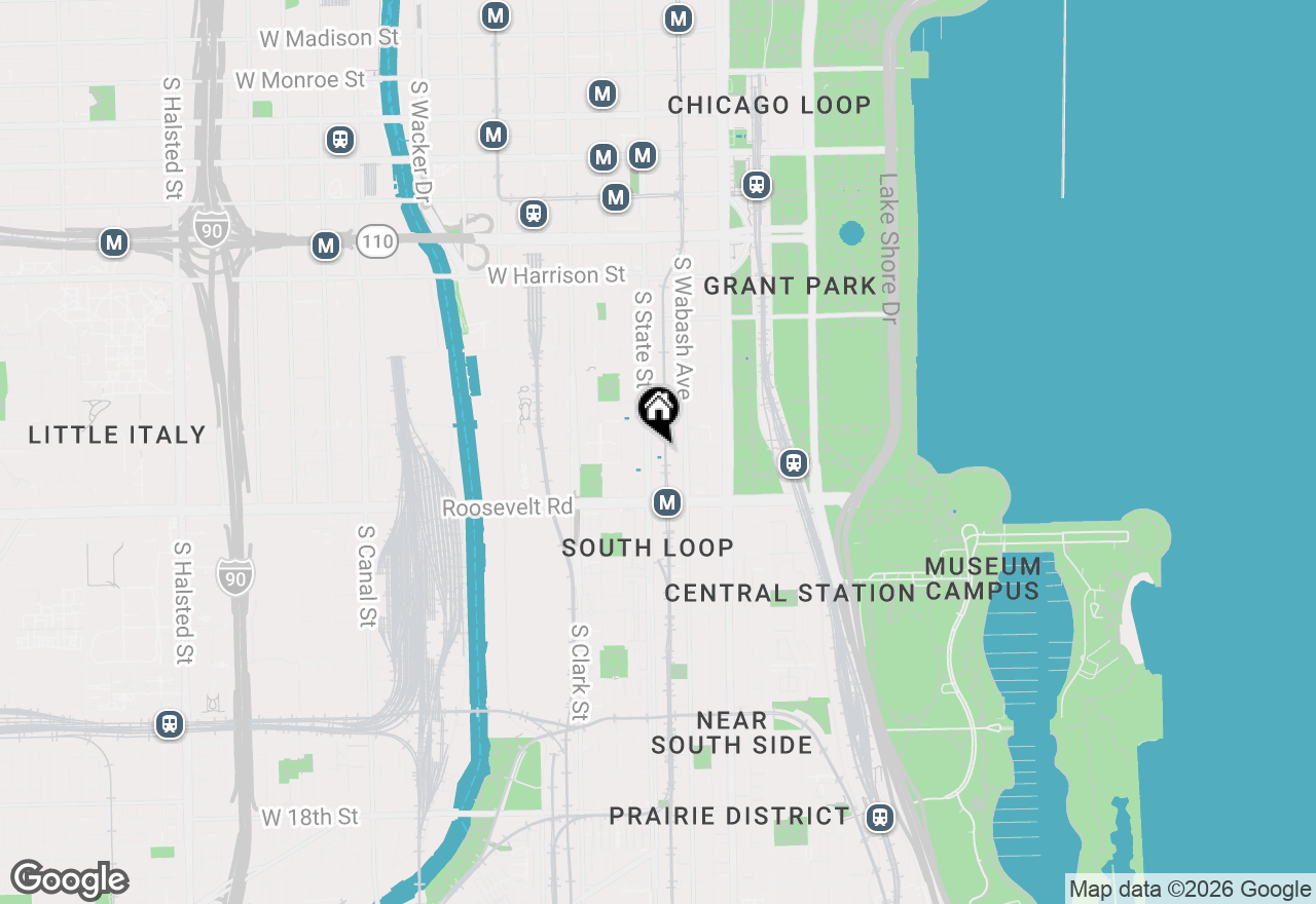 Map of 1101 S State Street #1307, Chicago, IL 60605