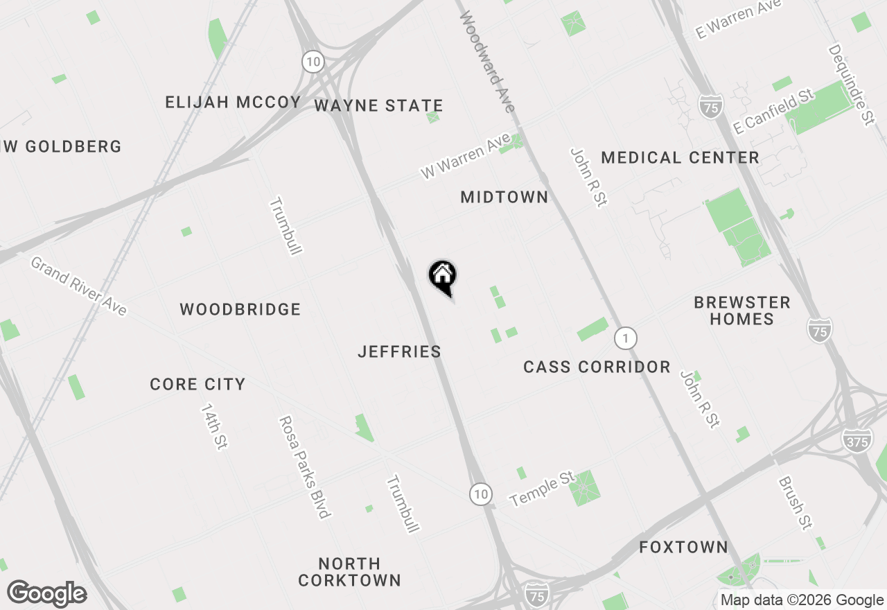 Map of 4207 4th Street #7, Detroit, MI 48201