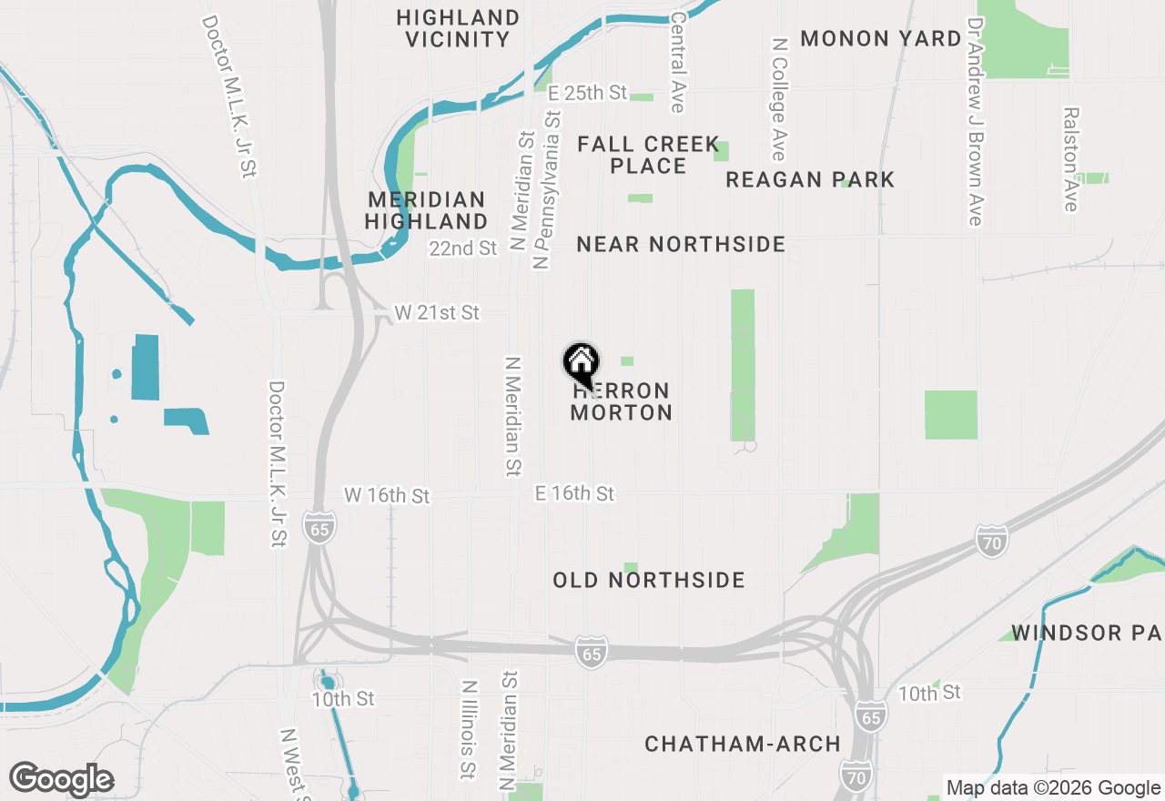 Map of 1826 N Delaware Street, Indianapolis, IN 46202