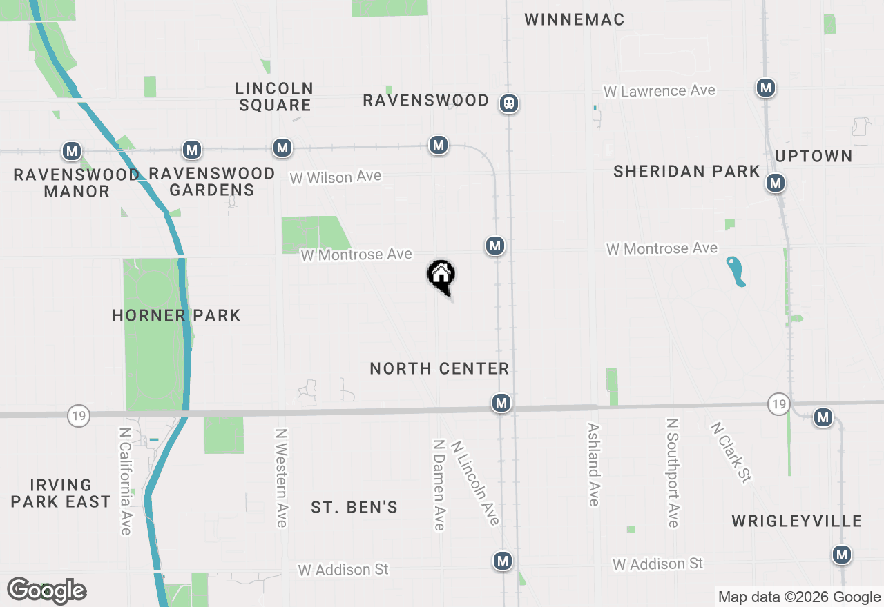 Map of 4243 N Damen Avenue #CH, Chicago, IL 60618