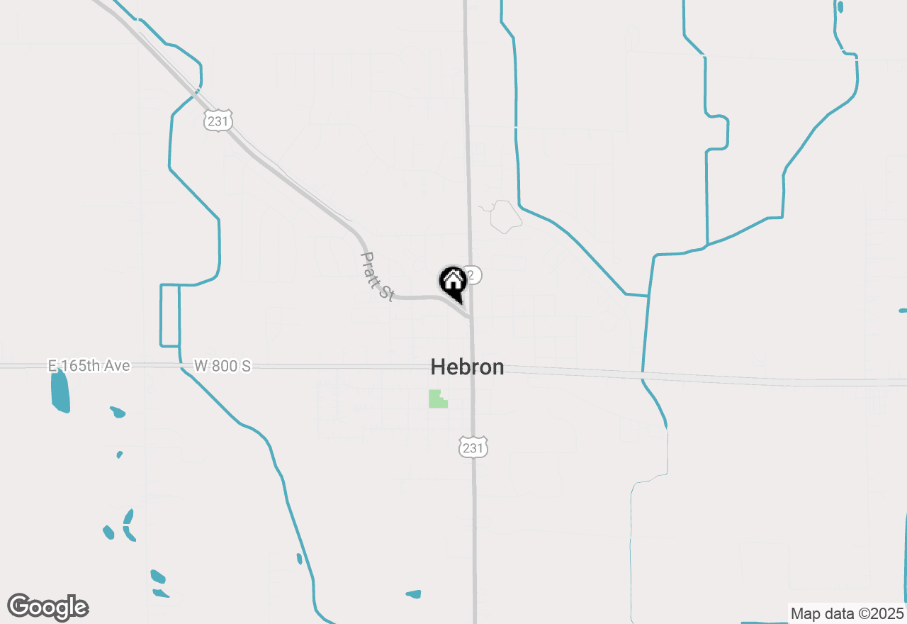 Map of 303 N Washington Street, Hebron, IN 46341
