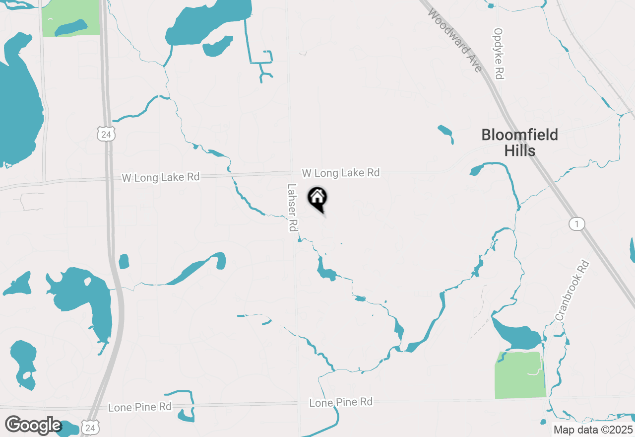 Map of 1200 Orchard Ridge Road, Bloomfield Hills, MI 48304